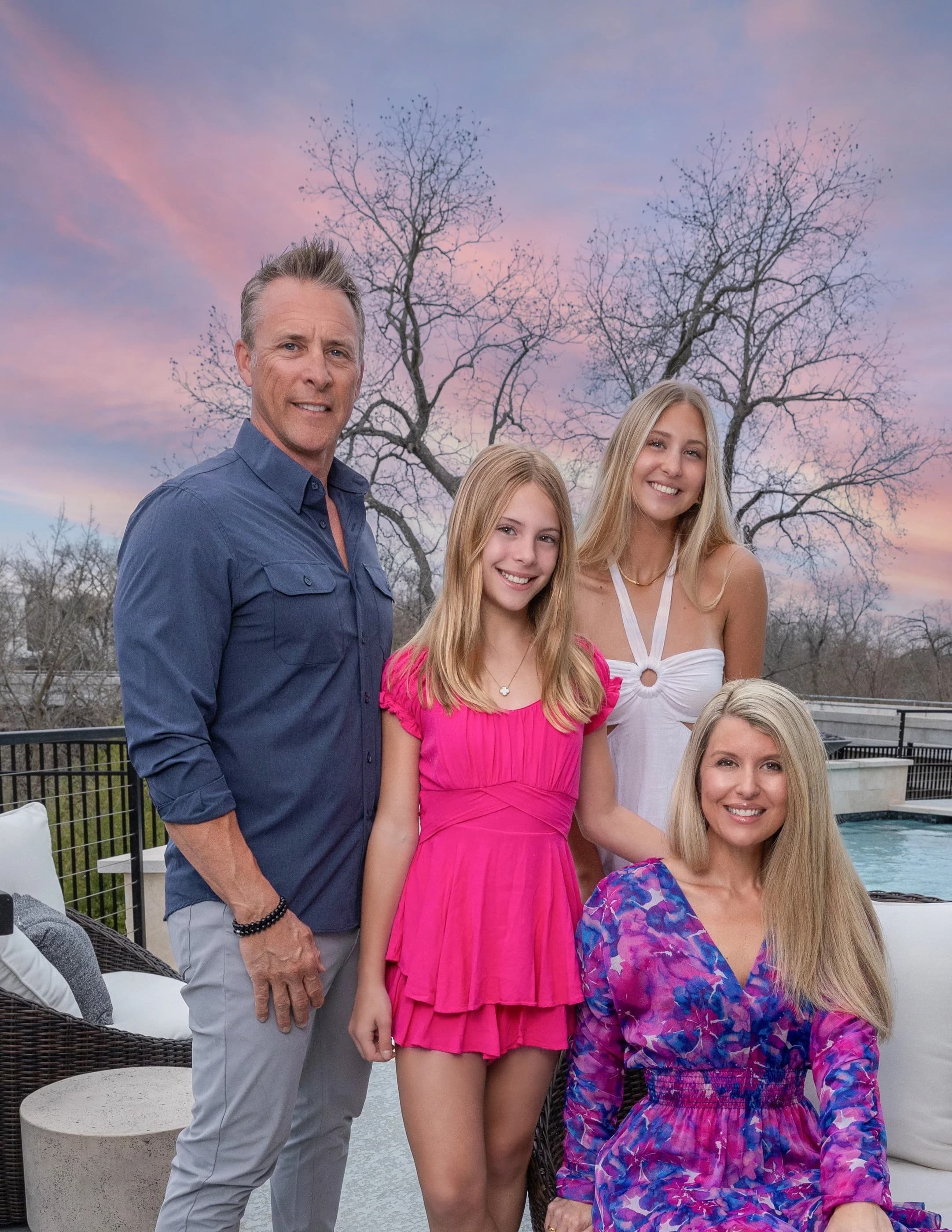 Coy Snider and his family at a Cityview pool